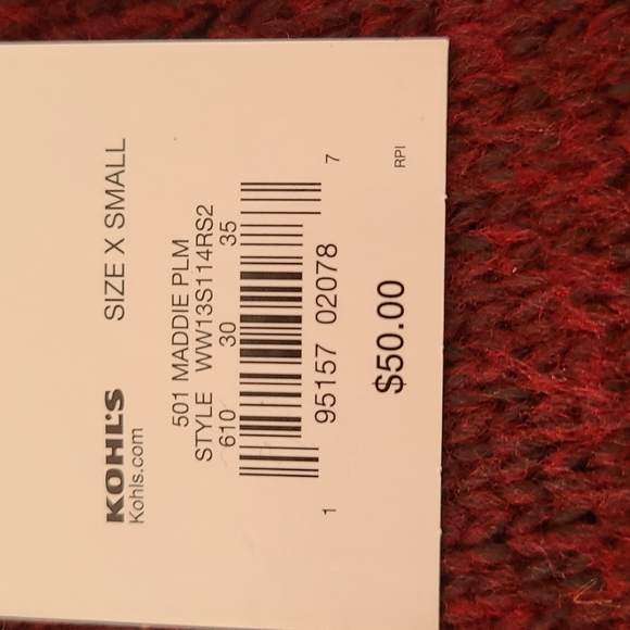 NINE WEST BRAND WOMEN'S PLUM COWL NECK SWEATER SIZE XS - Picture 7 of 13